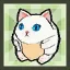 がっちりニャンコへっど（シロ猫）