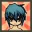 Tough Guy Wolf Cut Hair (Deep Blue)