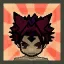 Black Wolf Hair (Red)