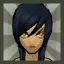 Animania-Frisur (Raven, blau, J.S.)